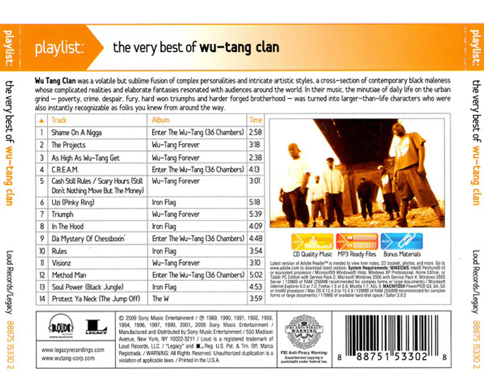 Wu-Tang Clan – Playlist: The Very Best Of Wu-Tang Clan | CD | Edición USA 2015 3