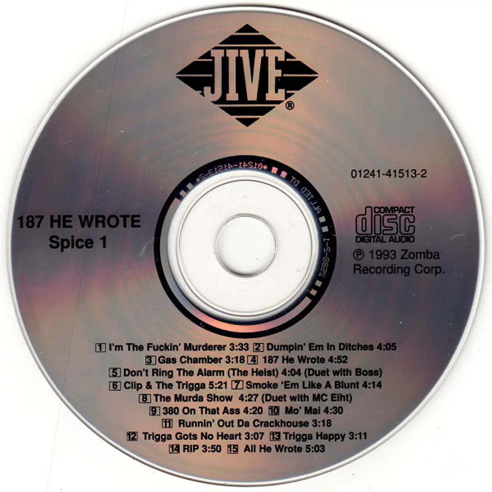 Spice 1 – 187 He Wrote | CD 3