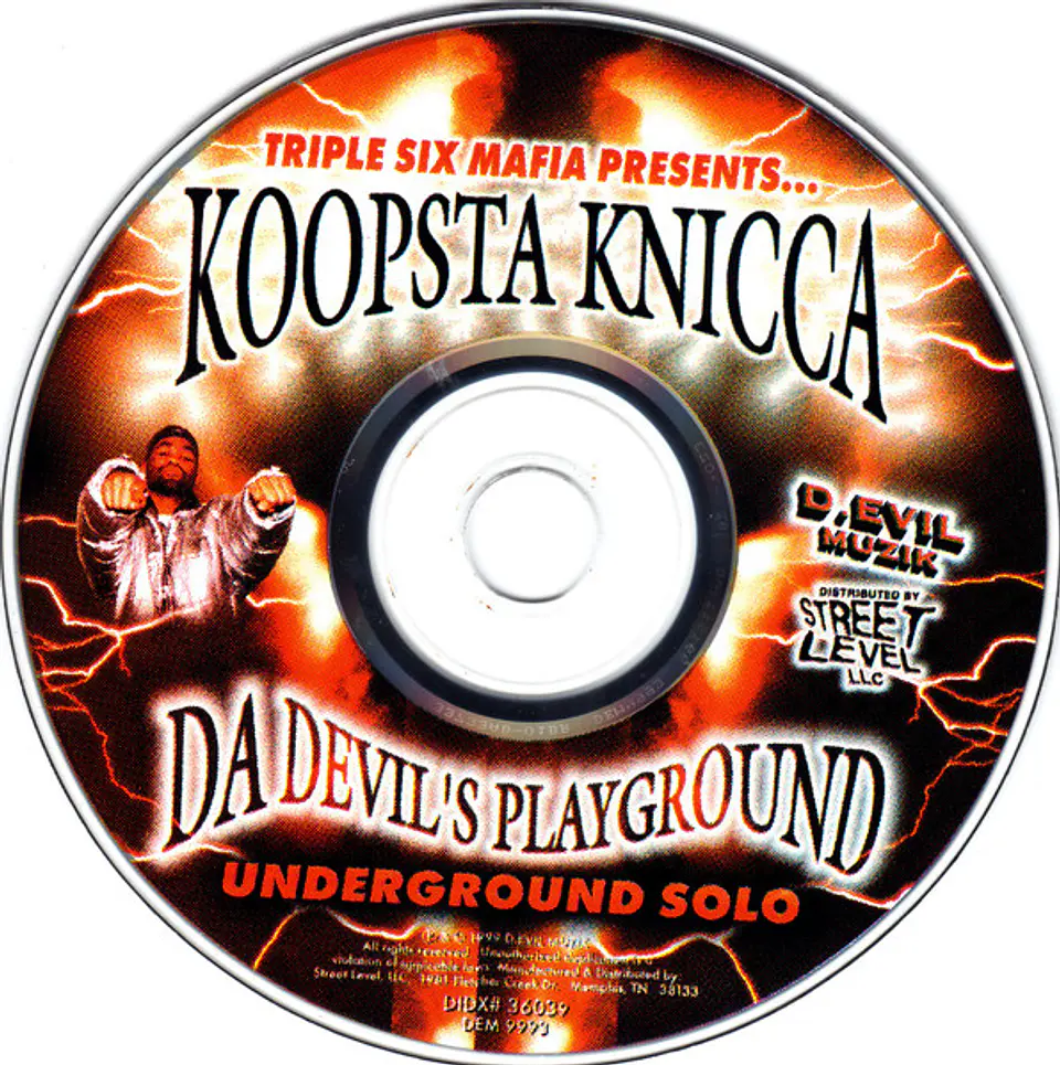 Triple Six Mafia Presents… Koopsta Knicca – Da Devil's Playground: Underground Solo | CD | Edición USA 1999 3