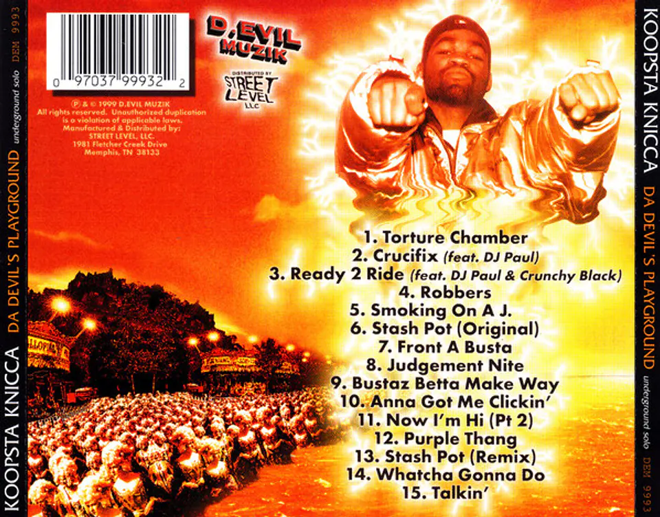 Triple Six Mafia Presents… Koopsta Knicca – Da Devil's Playground: Underground Solo | CD | Edición USA 1999 2