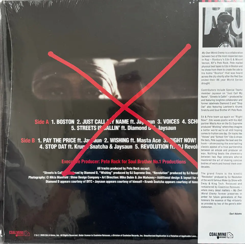 Edo G Featuring Pete Rock | My Own Worst Enemy | LP + 7