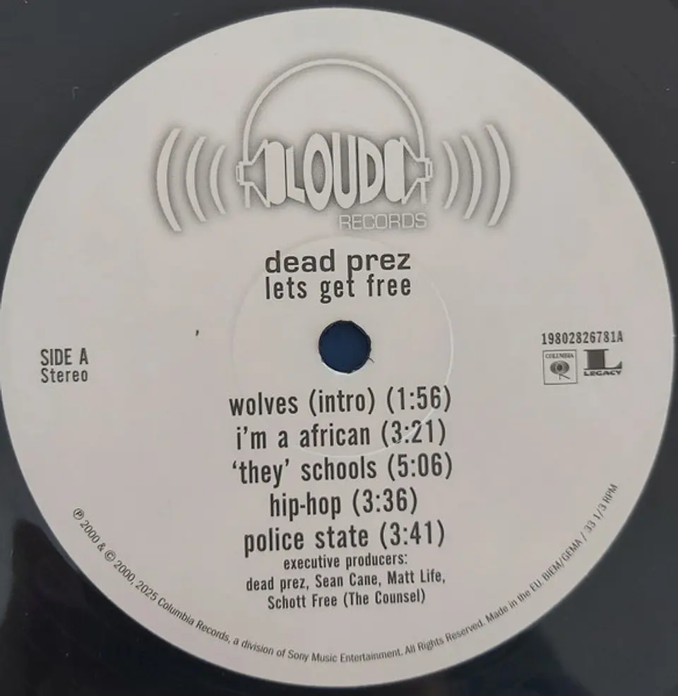 Dead Prez | Let’s Get Free | 2LP, 25th Anniversary Edition | 2025 4