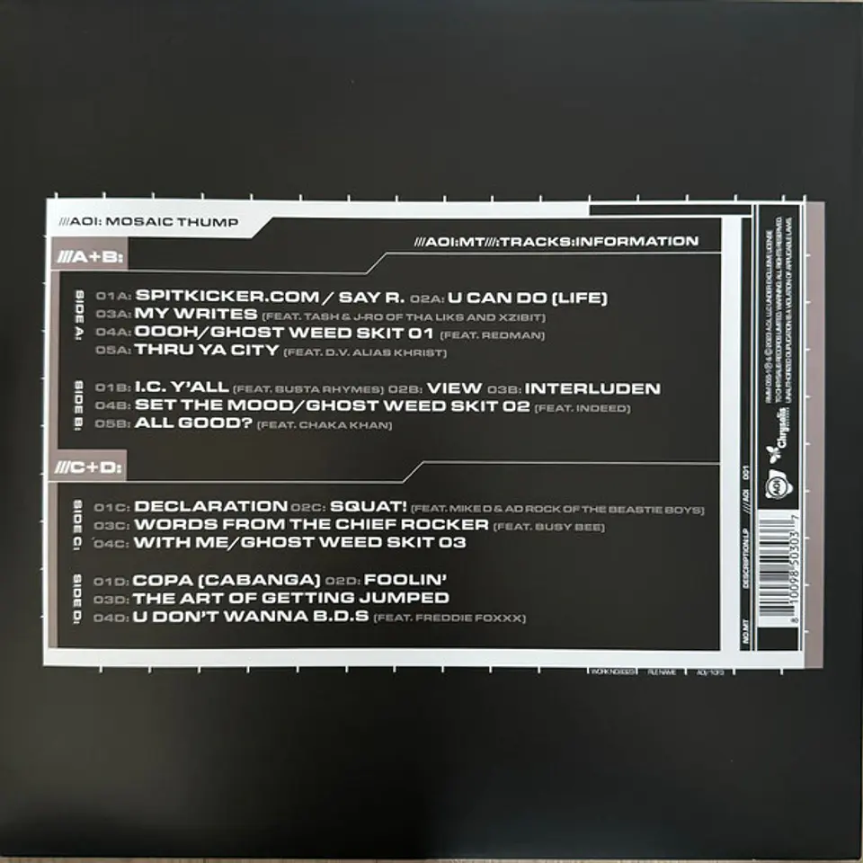 De La Soul | Art Official Intelligence: Mosaic Thump | 2LP, Reissue | 2023 2