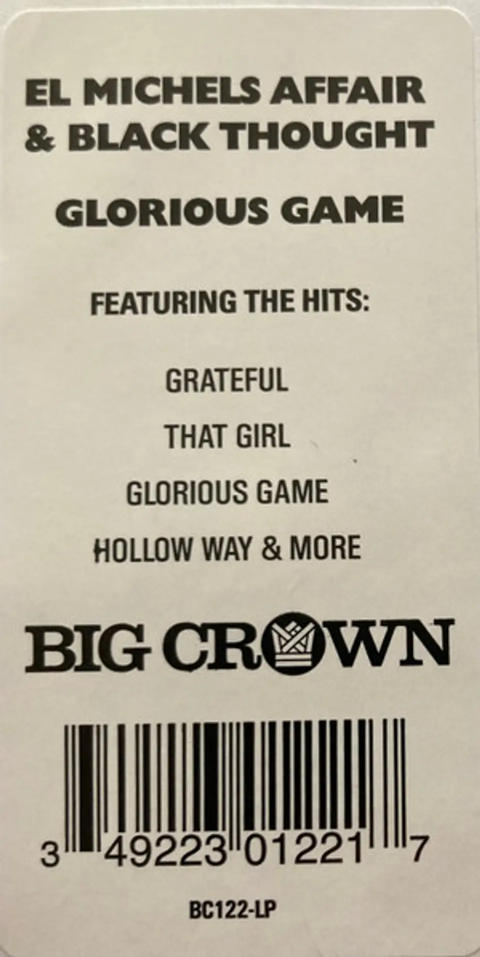 El Michels Affair & Black Thought | Glorious Game | Vinilo, LP, Álbum | 2023 3