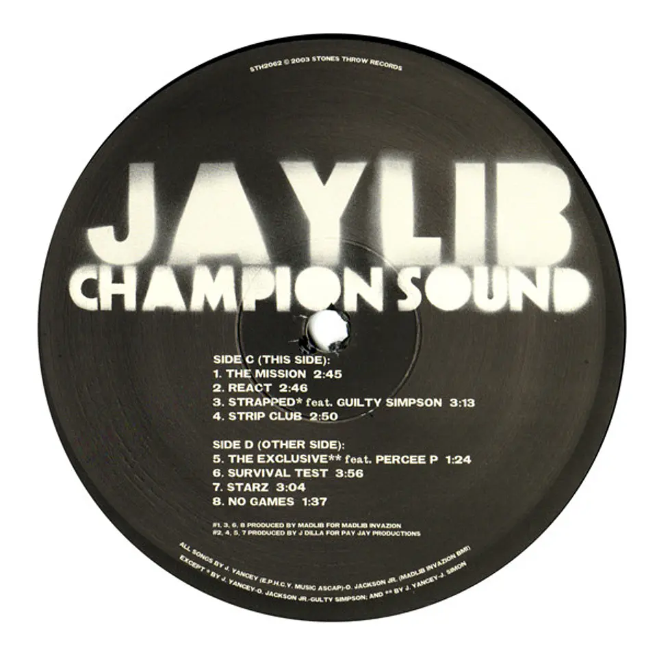 Jaylib | Champion Sound | 2LP | 2007 4