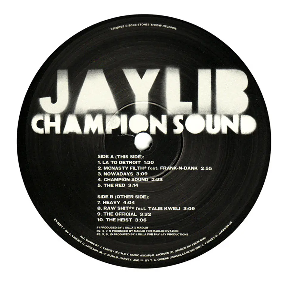 Jaylib | Champion Sound | 2LP | 2007 5