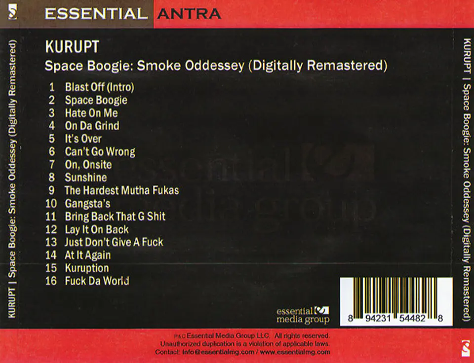 Kurupt | Space Boogie: Smoke Oddessey (Digitally Remastered) | CDr | 2020 2