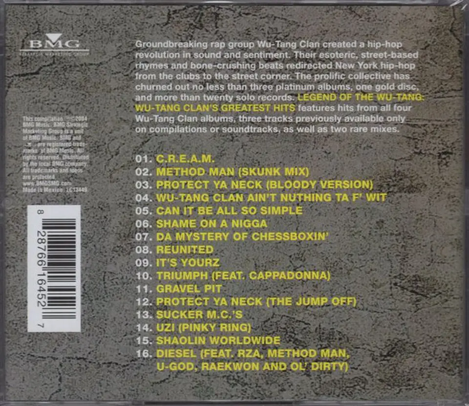 Wu-Tang Clan | Legend Of The Wu-Tang: Wu-Tang Clan's Greatest Hits | CD | 2004 | Explicit 3