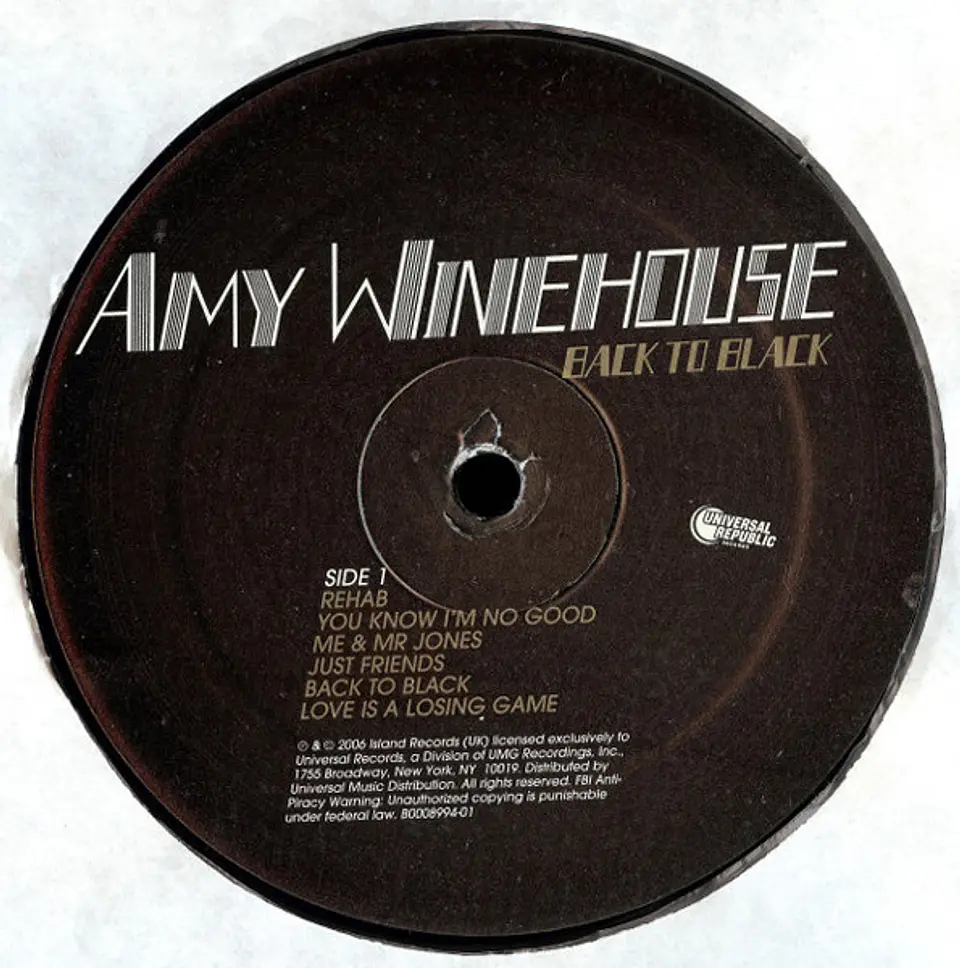 Amy Winehouse | Back to Black | Vinilo LP | 2007 2