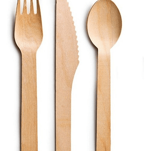 Set 18 Piezas Cubiertos Madera Ecologicos