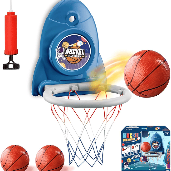 Rocket - Mini canasta de baloncesto para niños interior 2