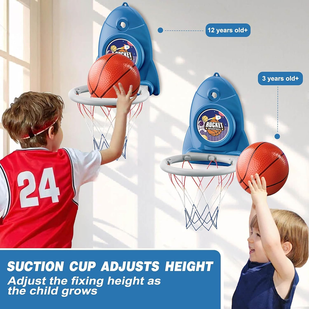 Rocket - Mini canasta de baloncesto para niños interior 3