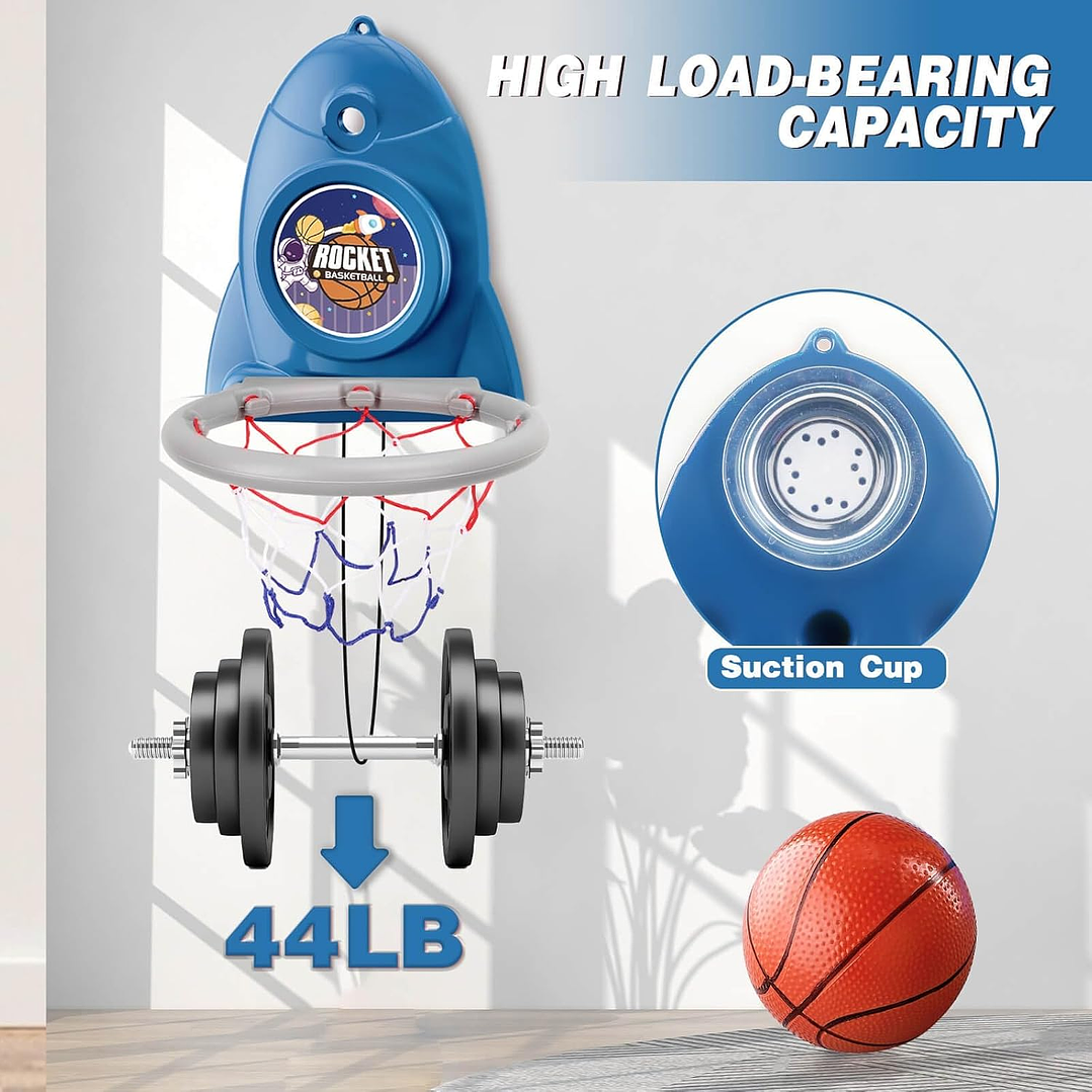 Rocket - Mini canasta de baloncesto para niños interior 6