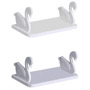 Repisa Flotante  Multipropósitos Blancas Premium- Cisnes