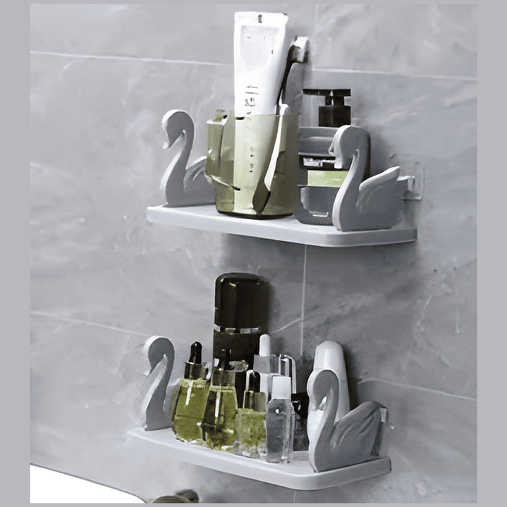 Repisa Flotante  Multipropósitos Blancas Premium- Cisnes 2