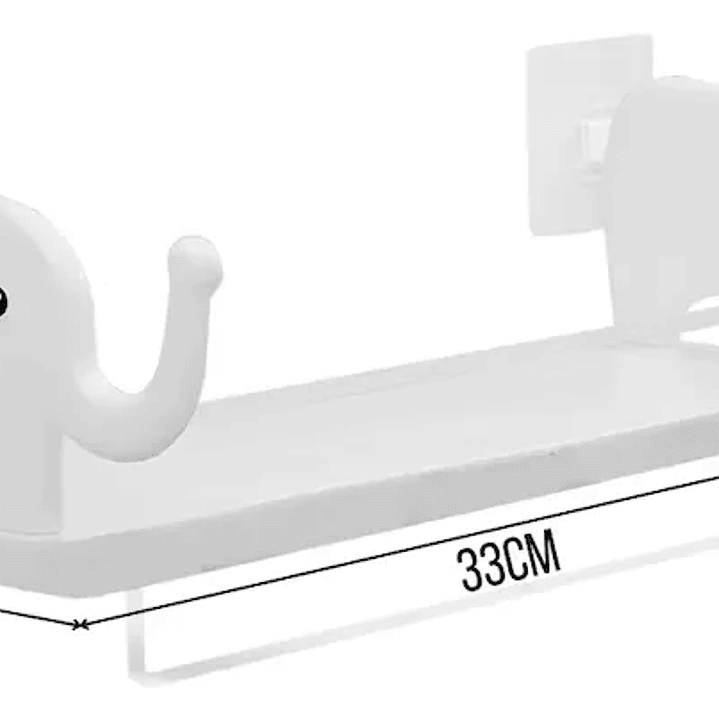 Repisa Flotante Multipropósito Toalla Diseño Elefante Blanco 3