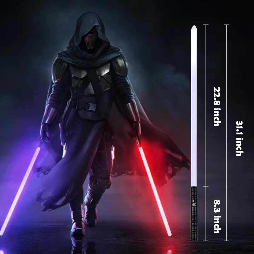 2 sables de luz sonido real RGB, 14 colores Fx  3