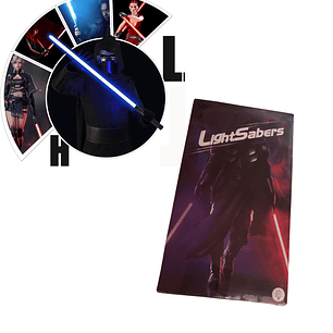 2 sables de luz sonido real RGB, 14 colores Fx 