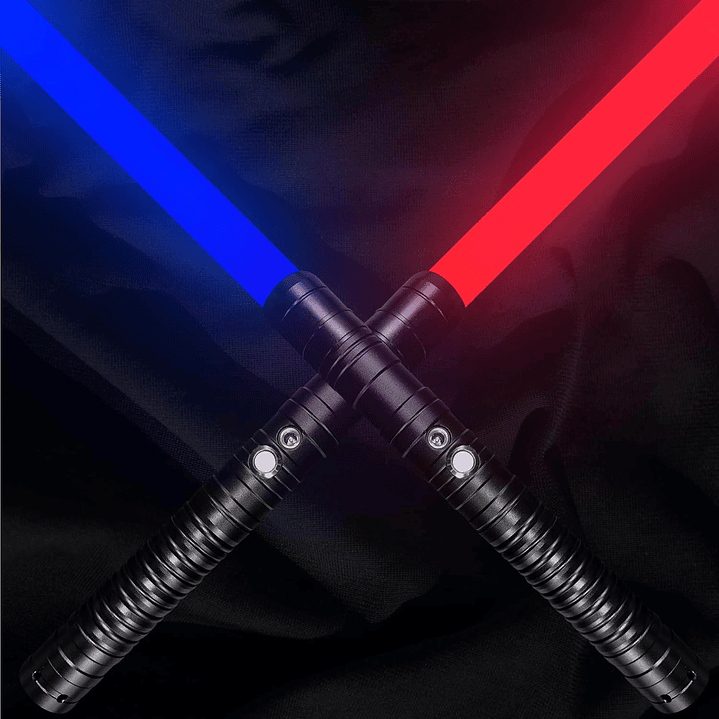 2 sables de luz sonido real RGB, 14 colores Fx  4