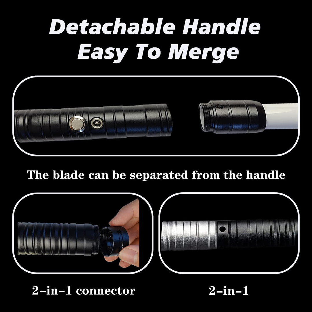 2 sables de luz sonido real RGB, 14 colores Fx  5