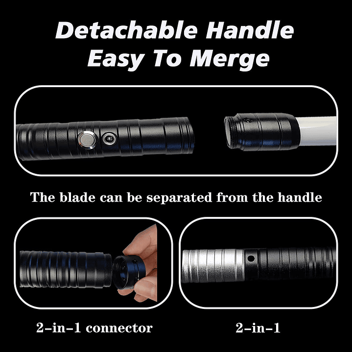 2 sables de luz sonido real RGB, 14 colores Fx  5
