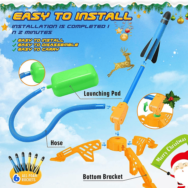 Amazon Lanza Cohete de Juguete de compresión  2