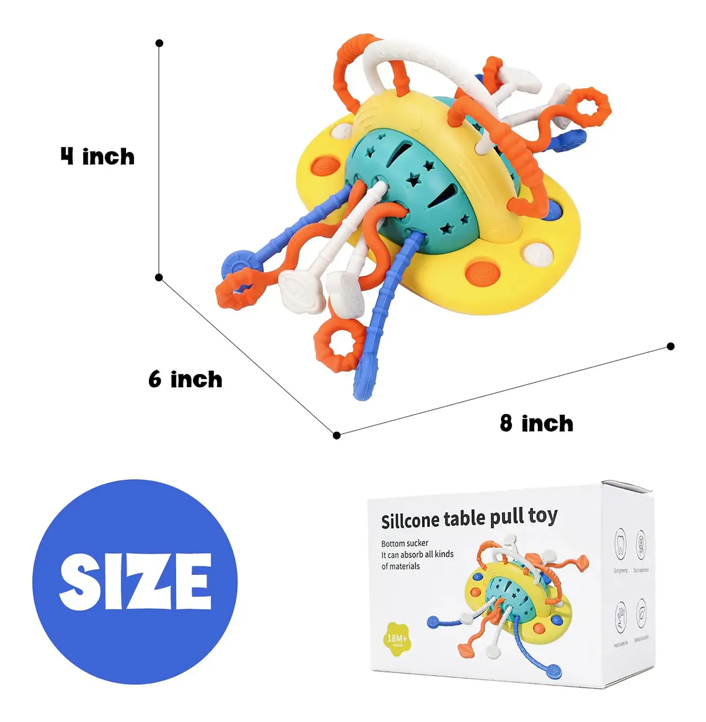 Juguete Con Ventosa interactivo Para Bebés, Silicona 2