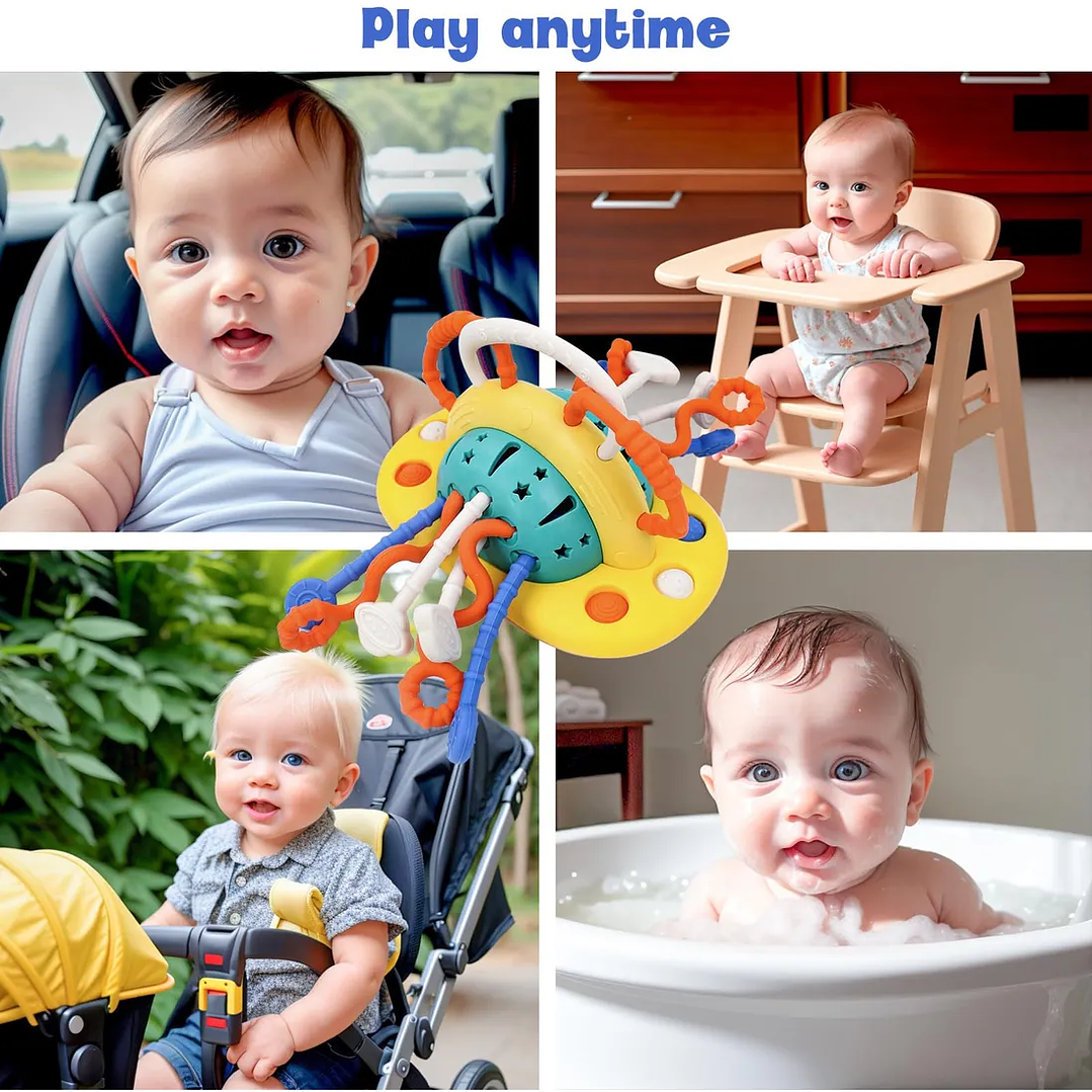 Juguete Con Ventosa interactivo Para Bebés, Silicona 7