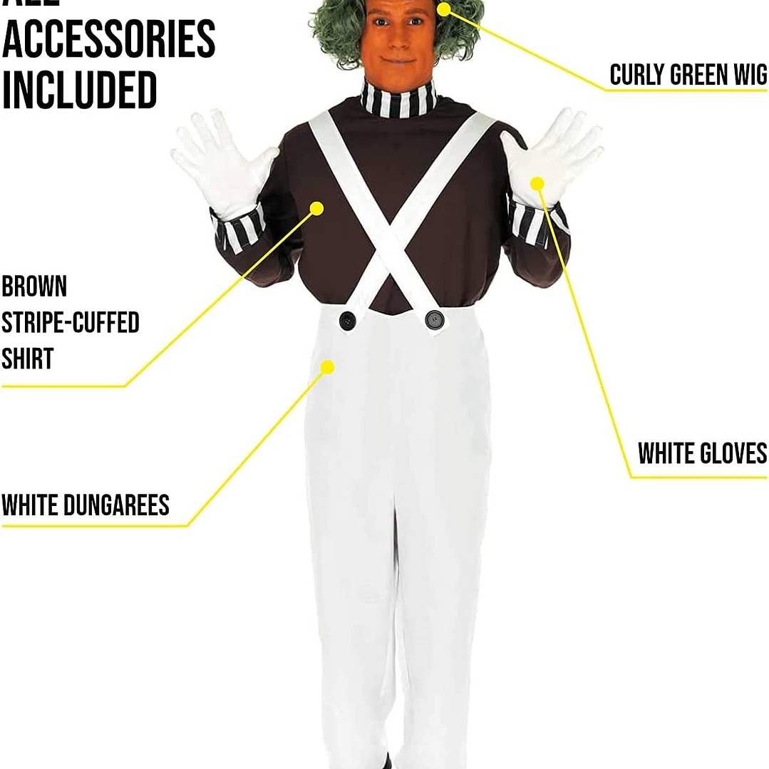 Disfraz Umpa Lumpa de fábrica de chocolate Fun Shack 4
