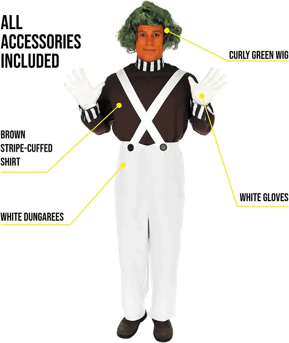 Disfraz Umpa Lumpa de fábrica de chocolate Fun Shack 4