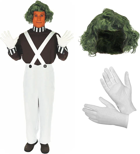 Disfraz Umpa Lumpa de fábrica de chocolate Fun Shack