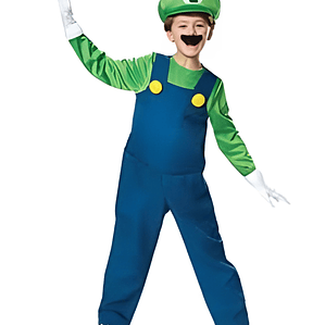 DISFRAZ SUPER MARIO LUIGI DE LUJO - (4-6 años) NINTENDO