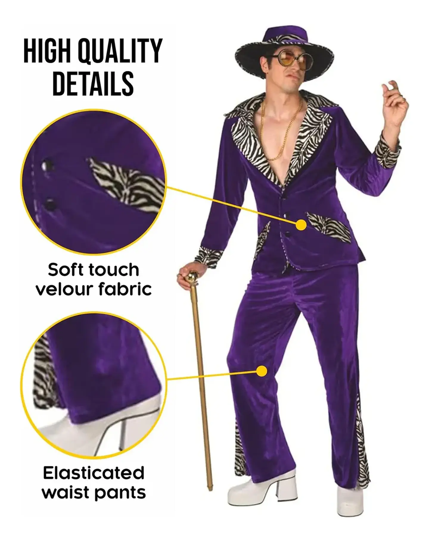 Disfraz De Proa De Morfo, Morado, Disfraz De Hombre 4