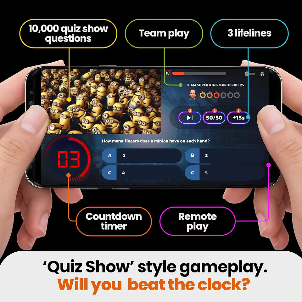 Fabuloso Juego de Mesa Trivia Conectado a una App 18