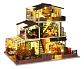 Casa Muñecas con Muebles Madera Miniatura 1:24 - Miniatura 1