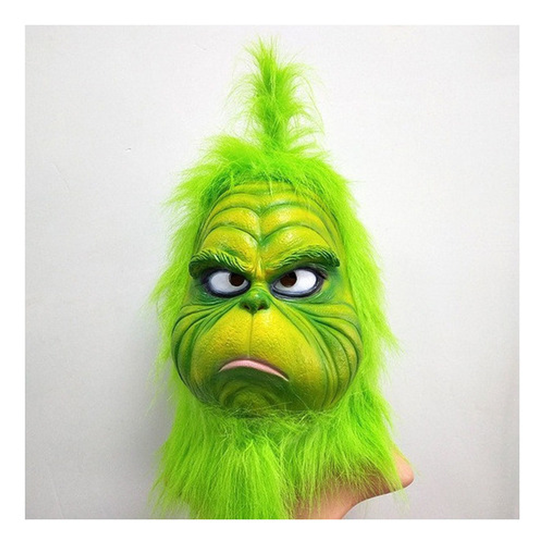 Máscara De Látex Para Cosplay Grinch De Stole Christmas Color Verde 1