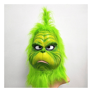 Máscara De Látex Para Cosplay Grinch De Stole Christmas Color Verde