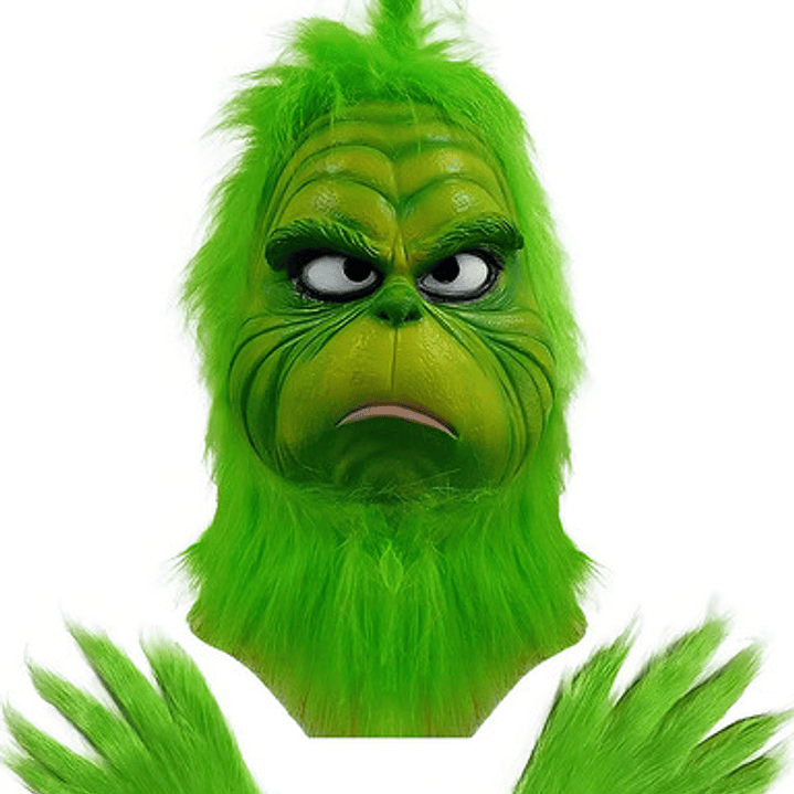 Máscara De Látex Para Cosplay Grinch De Stole Christmas Color Verde 8