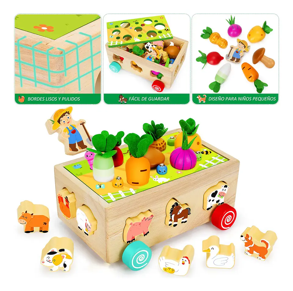 Juguetes Educativos De Madera Montessori Para Niños Y Niñas  5