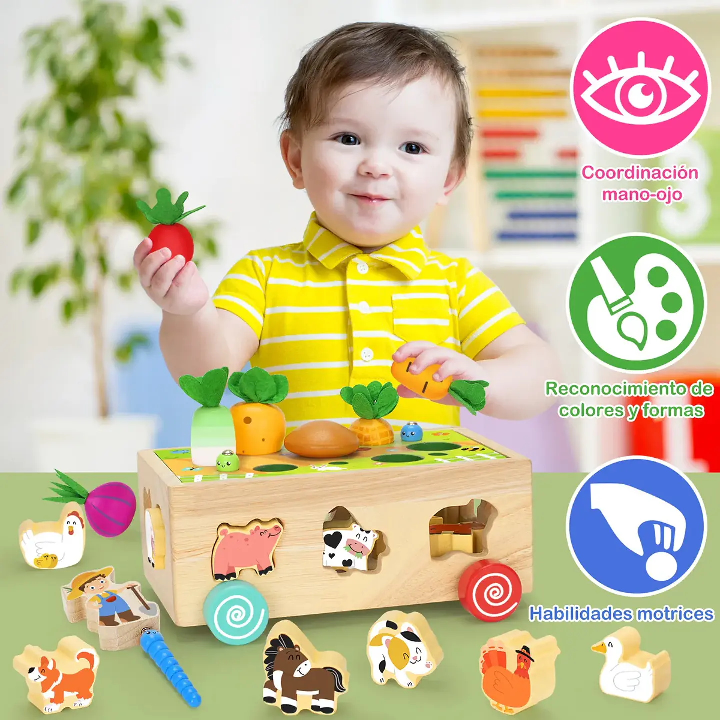 Juguetes Educativos De Madera Montessori Para Niños Y Niñas  6