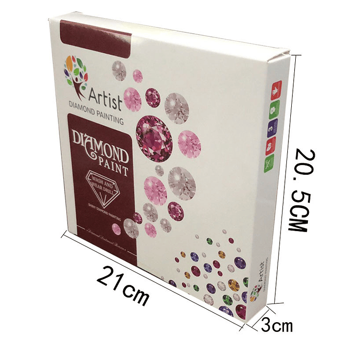 Kits de pintura de diamantes de animales cuadrados diy, incluyendo marco 1