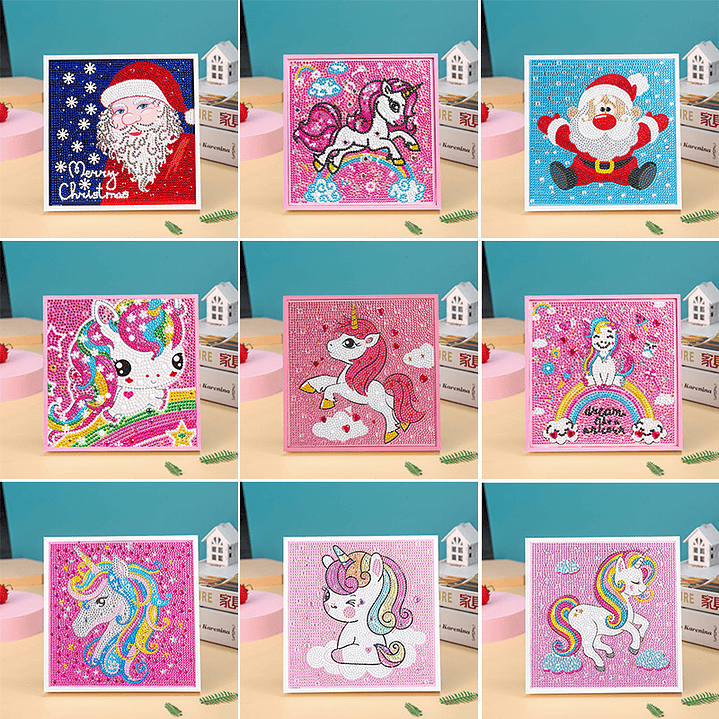 Kits de pintura de diamantes de animales cuadrados diy, incluyendo marco 2