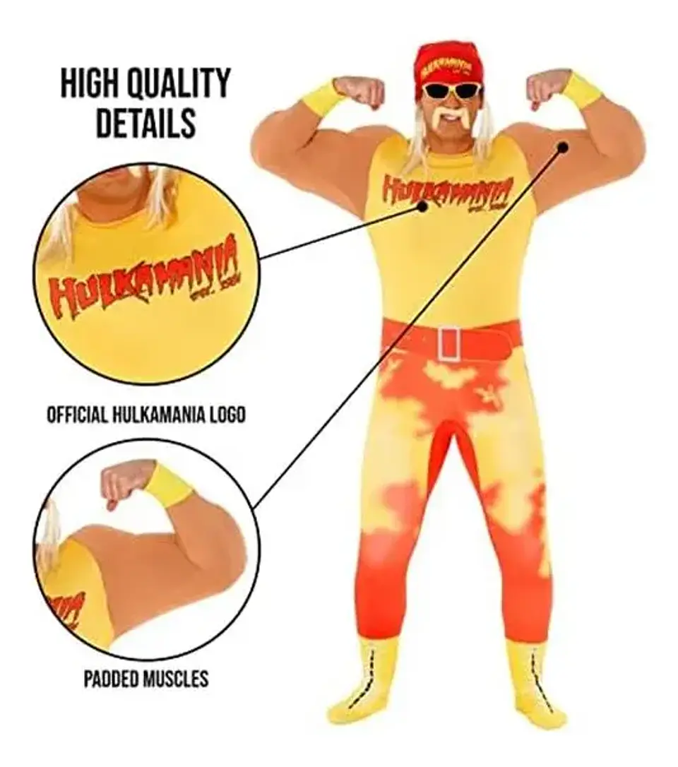 Disfraces Morph Disfraz Oficial De Hulk Hogan OFICIAL 6