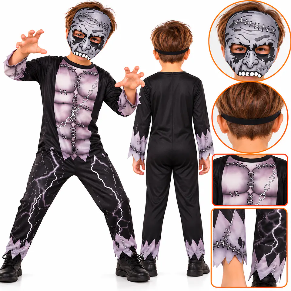 Disfraz infantil de zombie cosido 4-6 años 4