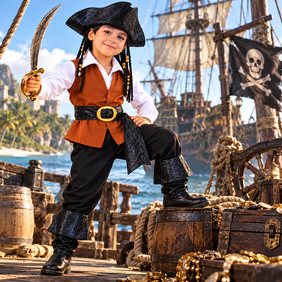 Disfraz De Pirata Para Niños, Jack Sparrow 5