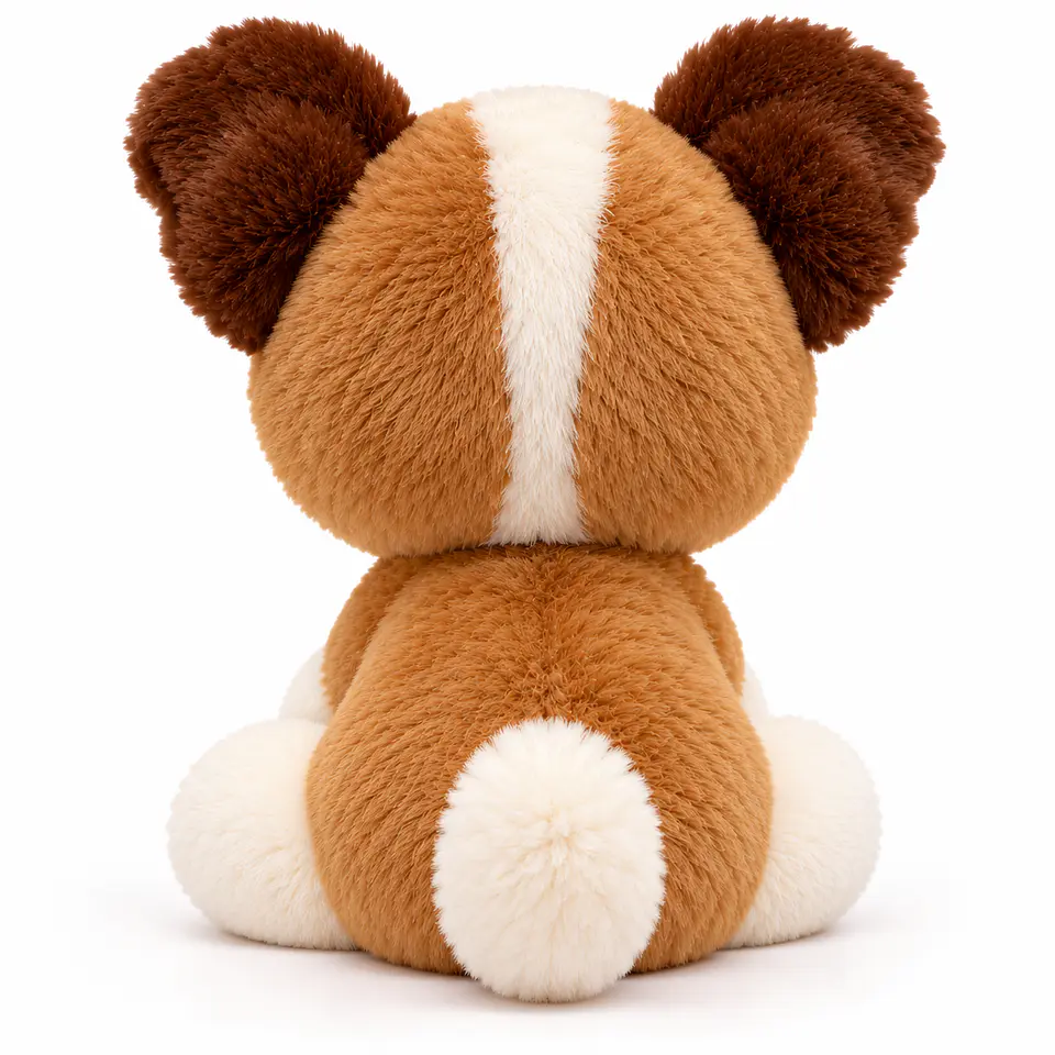 Peluche TY Beanie Boos Perrito Café y Blanco Mini 5