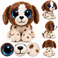 Peluche TY Beanie Boos Muddles Perrito Café y Blanco 15 cm - Miniatura 2