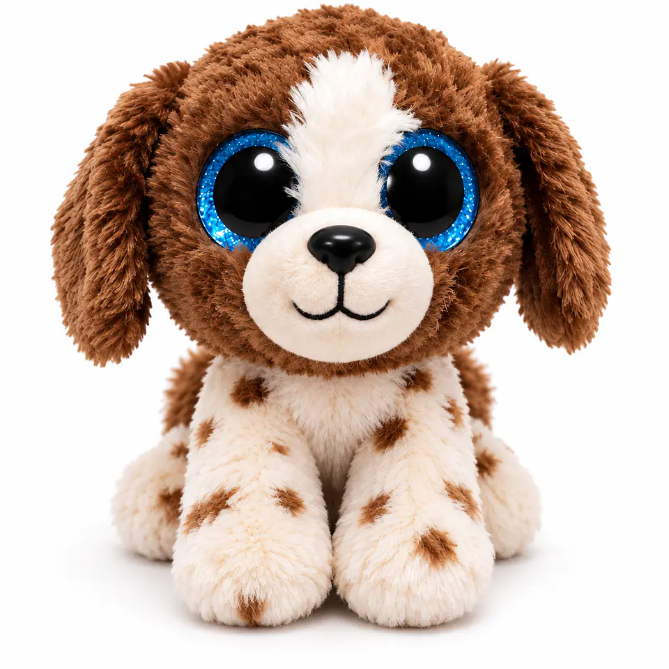 Peluche TY Beanie Boos Muddles Perrito Café y Blanco 15 cm 1