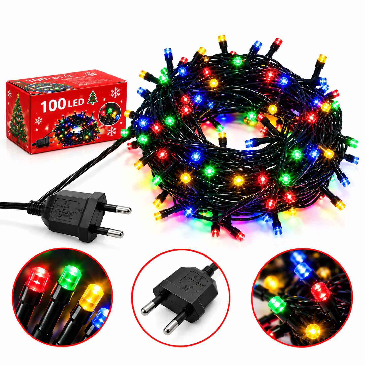 Luces De Navidad Led 100 Luces Led 9 Mts De Largo 1