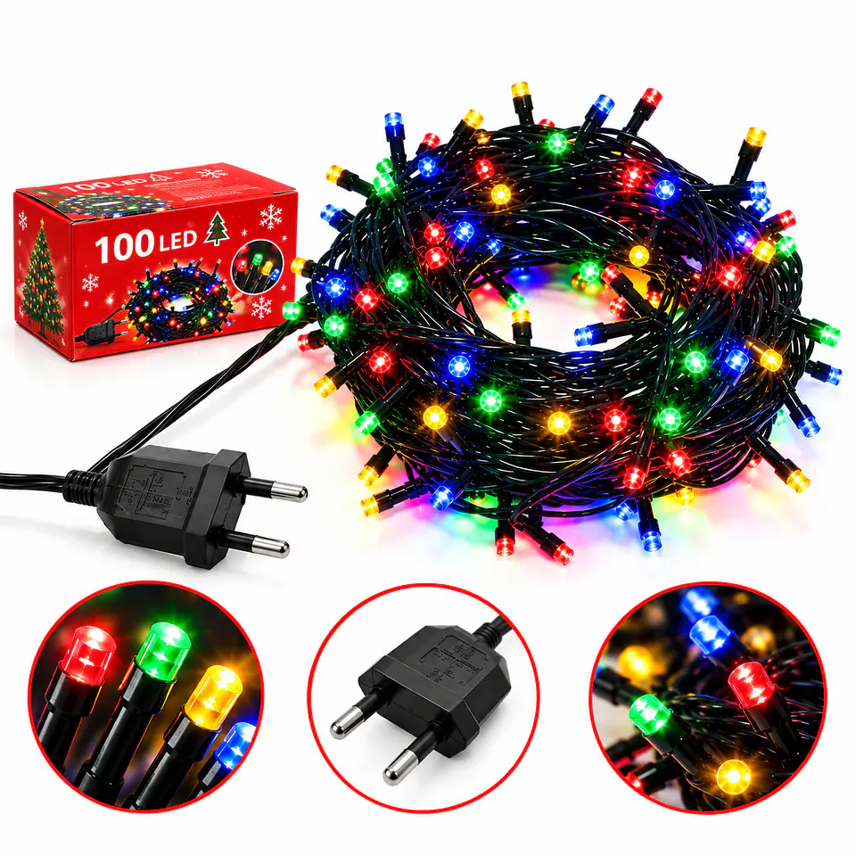 Luces De Navidad Led 100 Luces Led 9 Mts De Largo 1